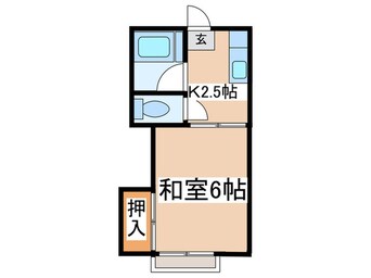 間取図 カツザワコーポＡ