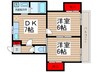 グレ－スプラザ 2DKの間取り