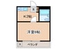 タカクラコーポ 1Kの間取り