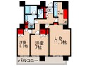 ﾘﾊﾞｰﾎﾟｲﾝﾄﾀﾜｰ(303)の間取図