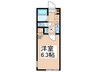 グラッサ花の木 1Kの間取り