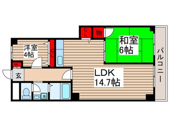 間取図 パラスト北小金(2F)