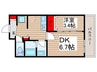 GENOVIA妙典（407） 1DKの間取り