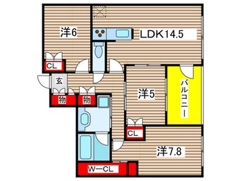 間取図 メビウスブレイン西千葉(404)