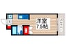 ヴァンベール 1Rの間取り