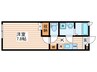 ｃｈａｔｔｅｔ 1Kの間取り