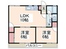 グリーンビューハウス 2LDKの間取り