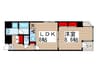 レジディア入谷 1LDKの間取り