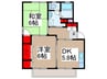シャルマンＢ棟 2DKの間取り