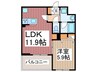 クラシヤ 1LDKの間取り