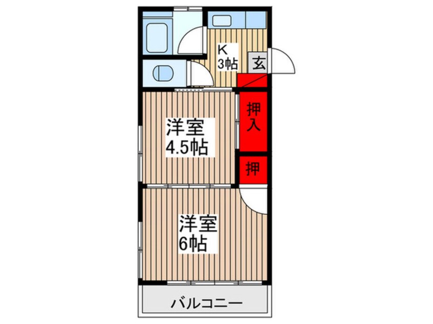 間取図 第一コ－ポ新河岸