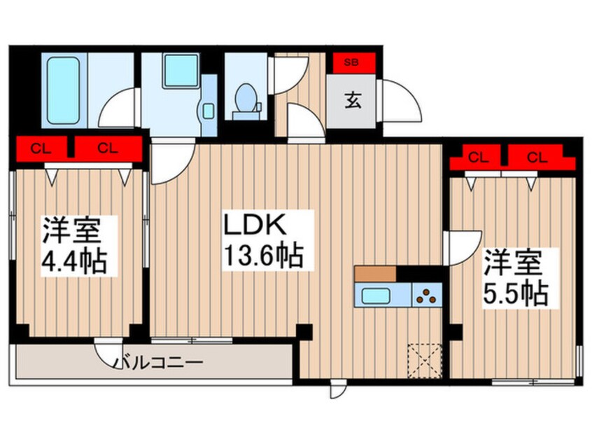 間取図 ポローニア文花