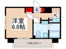 レジディア浅草吾妻橋 1Kの間取り