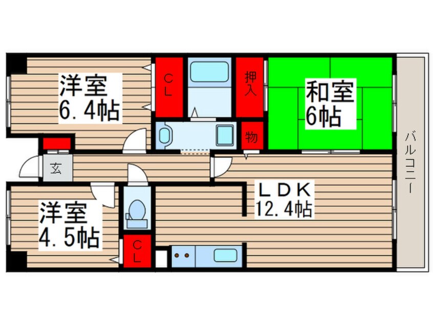 間取図 コンフォート津田沼壱番館