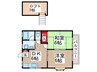 ドミール南流山 2DKの間取り