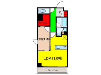 間取図 ﾙﾈｻﾝｽｺｰﾄ築地