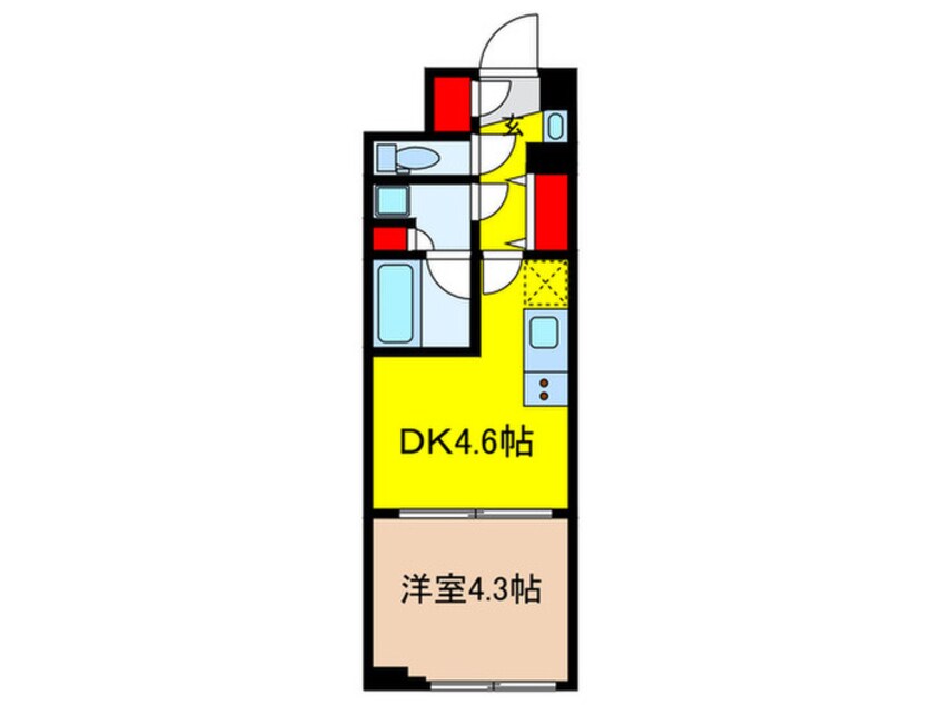 間取図 ﾙﾈｻﾝｽｺｰﾄ築地