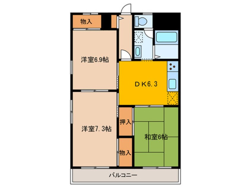 間取図 エステートピア久末３