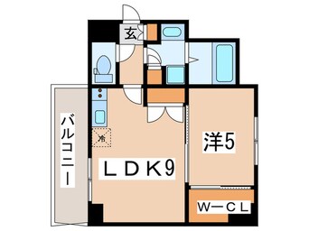 間取図 ｴﾌﾊﾟｰｸﾚｼﾞﾃﾞﾝｽ横浜反町3261