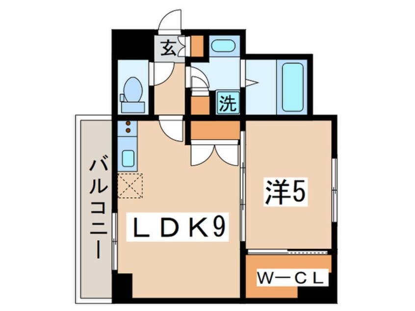 間取図 ｴﾌﾊﾟｰｸﾚｼﾞﾃﾞﾝｽ横浜反町3261