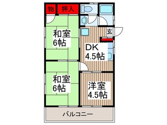 間取図 グリ－ンハイムナカＤ