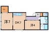 鈴屋ビル 2DKの間取り