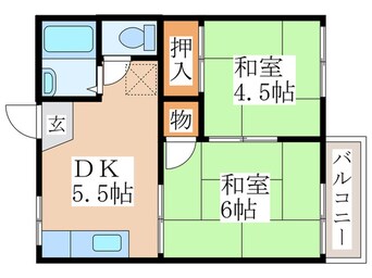 間取図 サウスイ－スト秋川