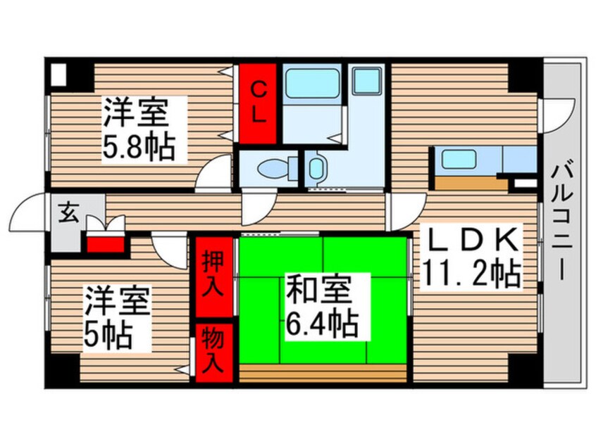 間取図 INSURANCE BLDG.XVII