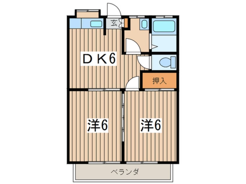 間取図 笠間ハイツ第２