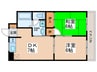 青砥パ－クマンション３２ 2DKの間取り