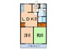ムーンブリッジ千駄木 2LDKの間取り