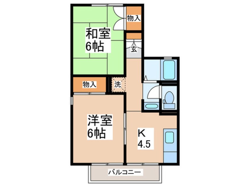 間取図 カーサアグアB棟