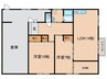 第2カネヒチビル 2LDK+Sの間取り