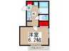 ハピネス芝 1Kの間取り