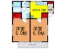 サンハイツ　東神谷 2DKの間取り