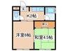 豊荘 2Kの間取り