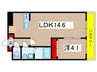プランドール西都賀５ 1LDKの間取り