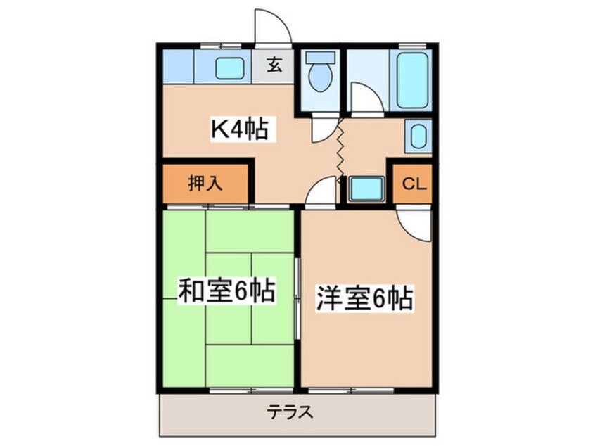 間取図 ヒカリハイツⅡ