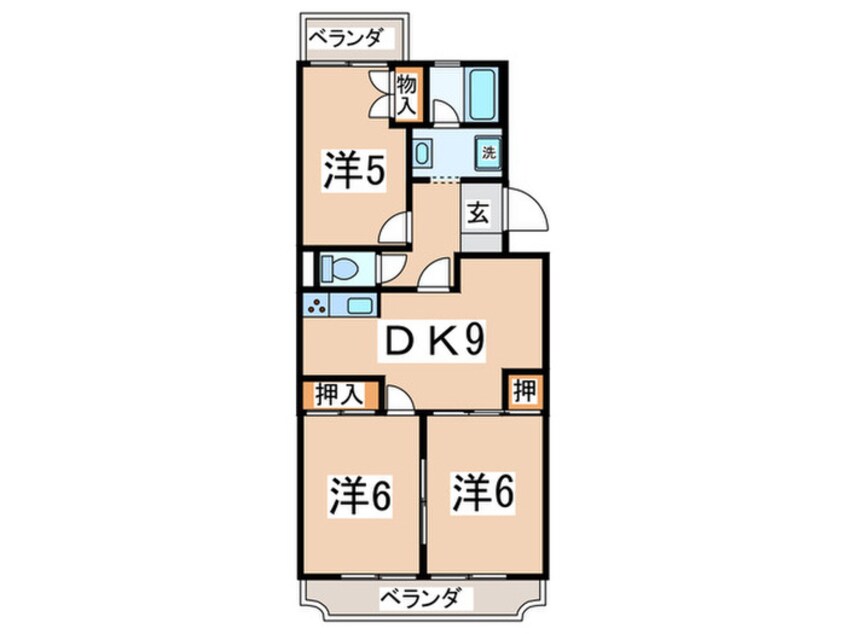 間取図 サンパレス湘南Ⅱ