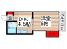 ラフィーヌ・モナミ 1DKの間取り