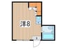 SOUTH LAKE 1Rの間取り