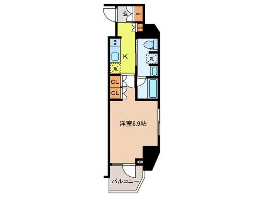 間取図 アジールコート品川中延サウス