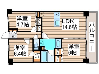 間取図 ｺﾝﾌｫﾘｱ成増ｸﾞﾘｰﾝｻｲﾄﾞ