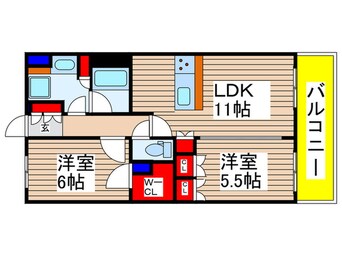 間取図 ｺﾝﾌｫﾘｱ成増ｸﾞﾘｰﾝｻｲﾄﾞ