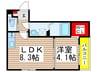 ＡＪ蘇我ＥａｓｔⅣ 1LDKの間取り