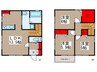 差間戸建て　Ｂ 3LDKの間取り