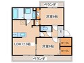 ユニヴェールAの間取図