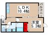 ソランジュ鎌ケ谷 1LDKの間取り