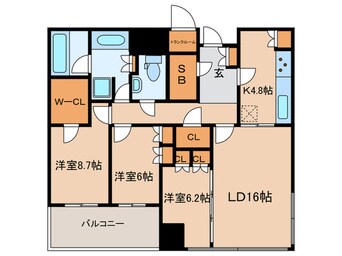 間取図 THEROPPONGITOKYO CLUBRESIDENCE