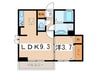 D-room Suelo 1LDKの間取り
